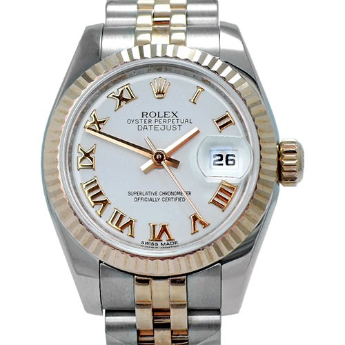 ROLEX Oyster Perpetual DateJust 18K Pink Gold 콤비 여성용 기계식자동26mm 179171