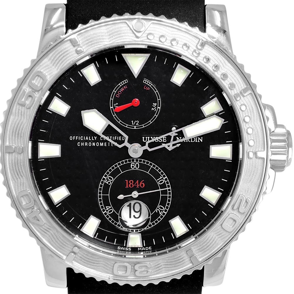 ULYSSE NARDIN Maxi Marine Diver Chronometer 300M 기계식자동 남성용스틸 42.7mm 263-33