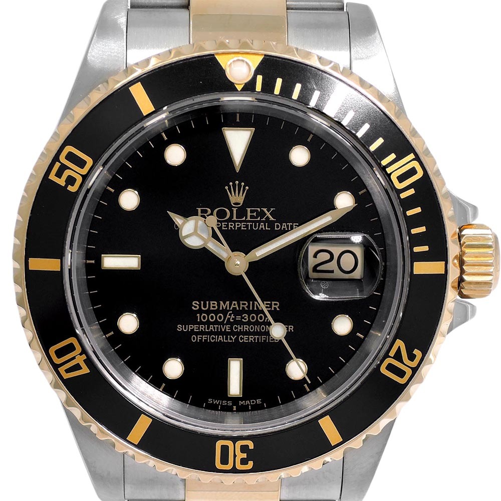 ROLEX Oyster Perpetual Submariner Date 300M 18K 콤비 기계식자동 남성용 40mm 16613
