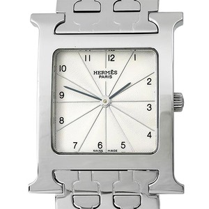 HERMES Heure H Steel Watch Quartz HH1.510 남성용스틸 26mm