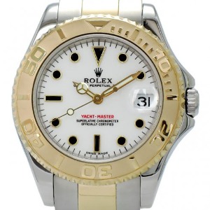 ROLEX Oyster Perpetual Yacht-Master 35 Rolesor White Date 18K콤비 남여공용 35mm 168623