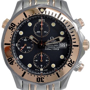 OMEGA Seamaster Diver 300 Chronograph Professional Chronometer 18K Rose Gold 콤비 기계식자동 남성용 티타늄 42mm 2296.80