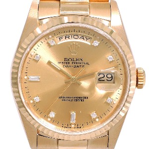 ROLEX Oyster Perpetual Day-Date 18K 금통 기계식자동 남성용 36mm 18238