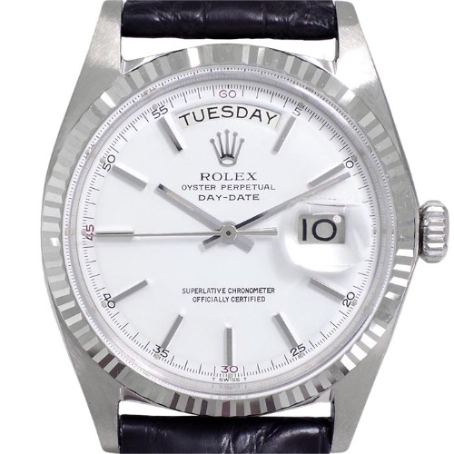 ROLEX Oyster Perpetual Day-Date 18K White Gold 기계식자동 남성용 36mm 1803 엔틱 장롱급