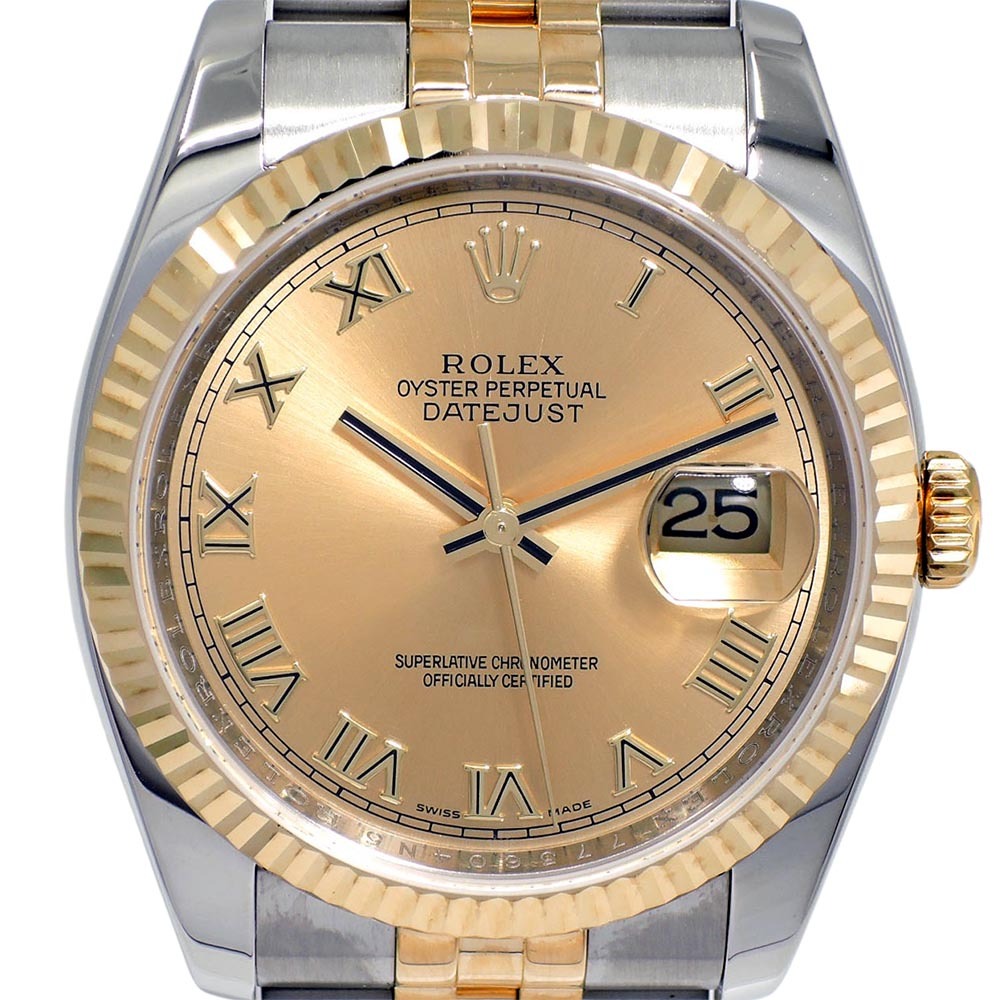 ROLEX Oyster Perpetual Date Just 18K 콤비 기계식자동 남성용 36mm 116233 장롱급