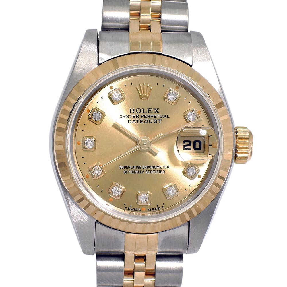 ROLEX Oyster Perpetual Date Just 18K 콤비 기계식자동 여성용 26mm 69173