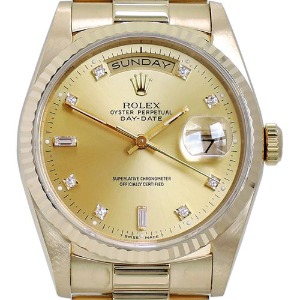 ROLEX Oyster Perpetual Day-Date 18K 금통 기계식자동 남성용 36mm 18238A