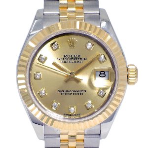ROLEX Oyster Perpetual Date Just 18K콤비 기계식자동 여성용 28mm 279173G 보관품