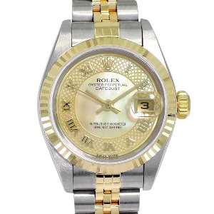 ROLEX Oyster Perpetual Date Just 18K 콤비 기계식자동 여성용자개판 26mm 79173