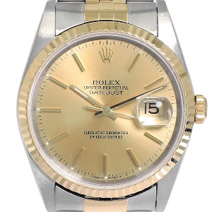 ROLEX Oyster Perpetual Date Just 18K 콤비 기계식자동 남성용 36mm 16233 장롱급