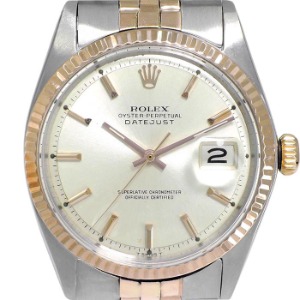 ROLEX Oyster Perpetual Date Just 18K Rose Gold 콤비 기계식자동 남성용 36mm 1601 엔틱