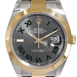 ROLEX Oyster Perpeutal Date Just 18K 콤비 Wimbledon Dial 기계식자동 남성용 41mm 126303